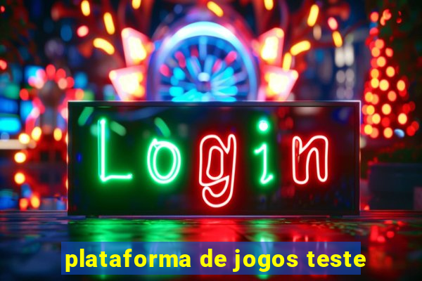 plataforma de jogos teste